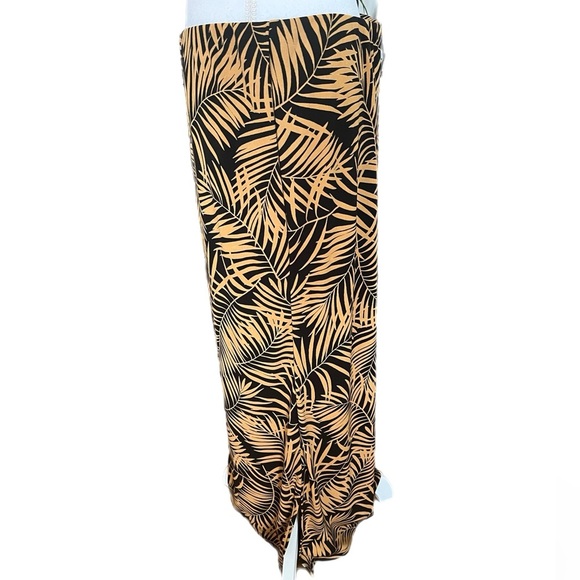 DT Collection Printed Skirt Black/tan Size XL Side Slit - Picture 2 of 4